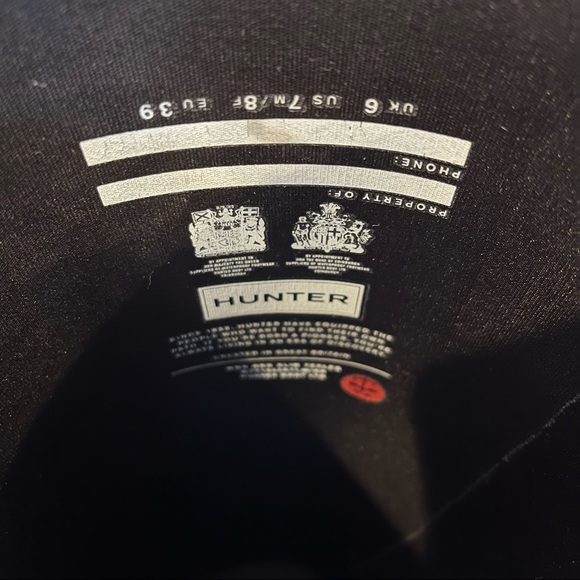 Hunter Rain Boots Original Slim Zip Textured - Chocolate - Size 8 - Picture 16 of 16